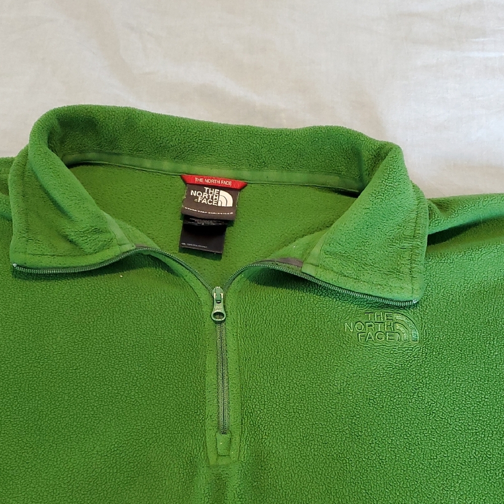 The North Face Green Zip Up Sweater Fleece